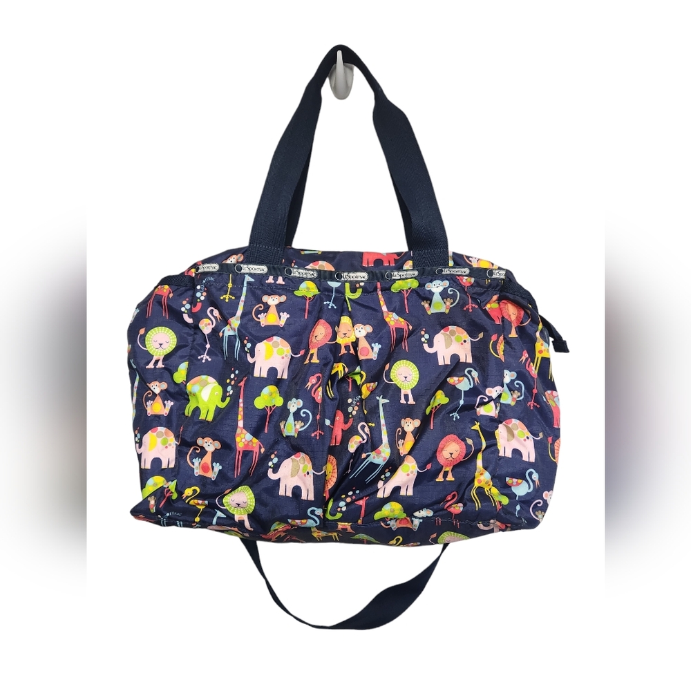 LeSportsac Ryan Diaper Bag Baby Tote  With Changing Pad Zoo Cute Animals